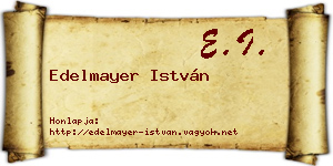 Edelmayer István névjegykártya